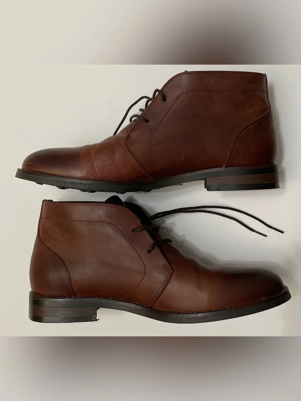 Rhodes Men's Felix Chukka Leather Boots in Brown Rust